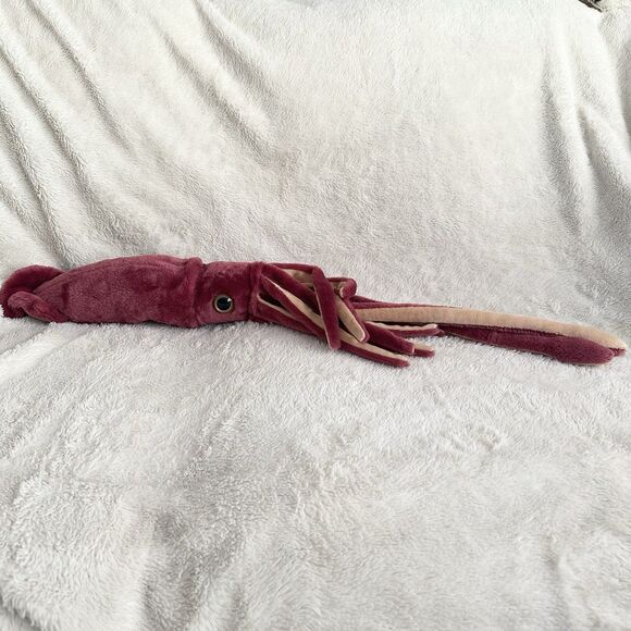Wild Republic Giant Red Squid Plush Toy Ocean Creature 30” Realistic Octopus - Picture 2 of 7